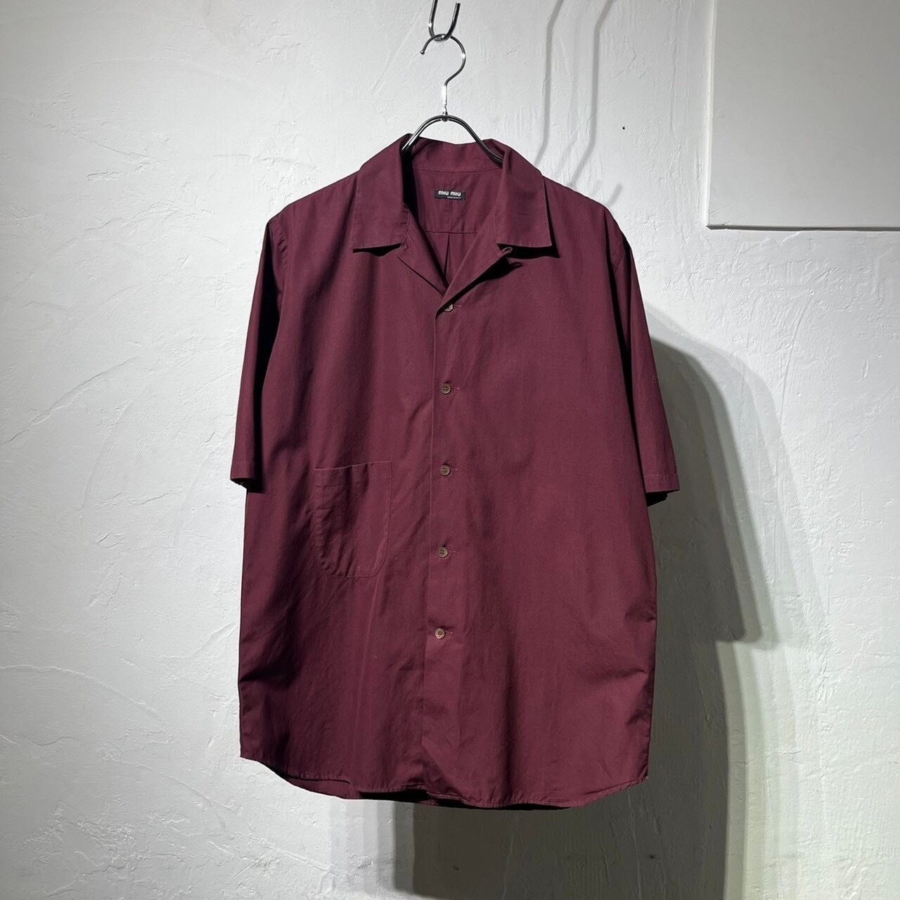 miu miu Open Collar Cotton Shirt ITALY製