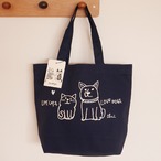 トートバッグ[Love cats, Love dogs.1]Sネイビー