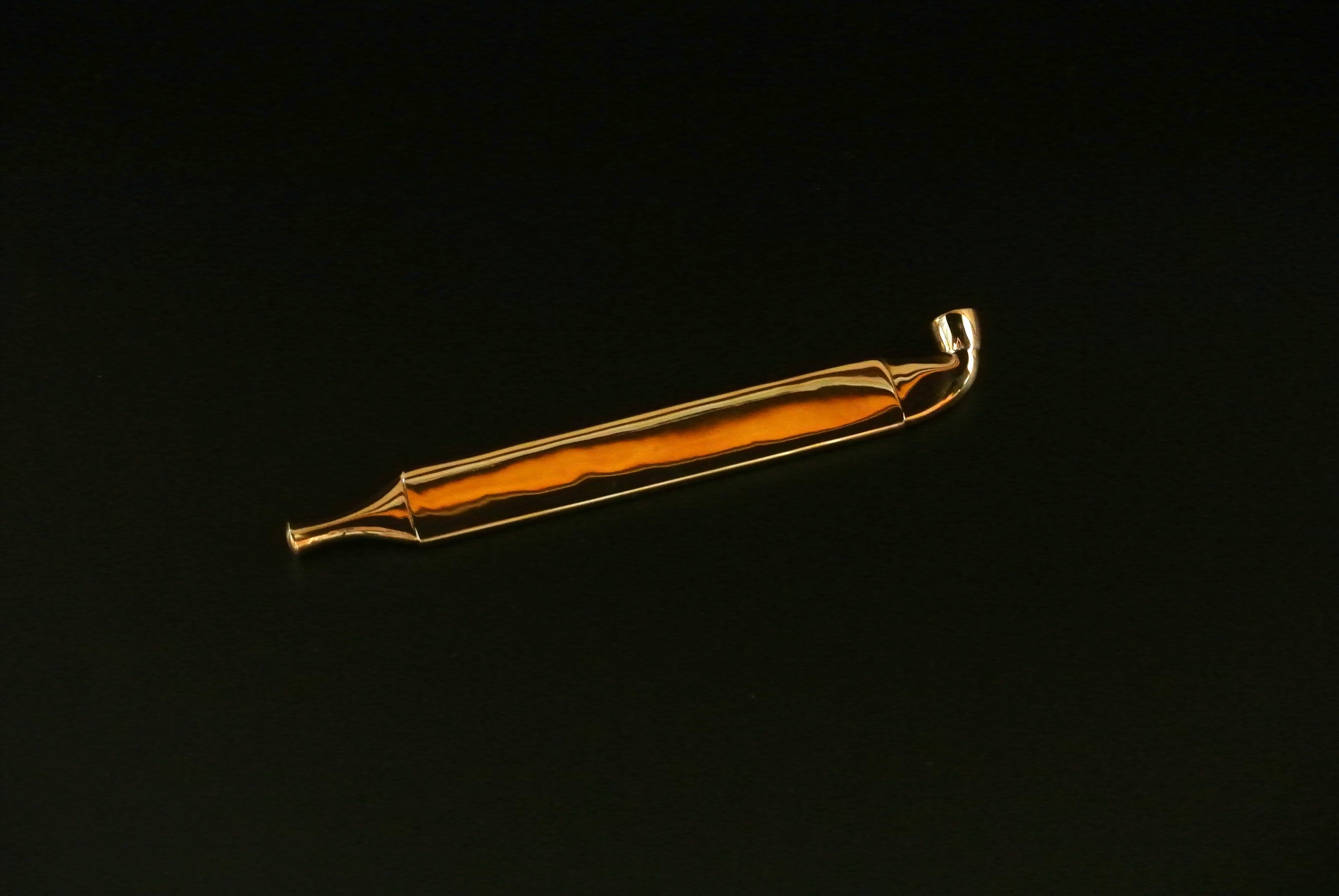 黄銅刀豆形煙管 | 六張煙管(キセル・喫煙具・工芸)