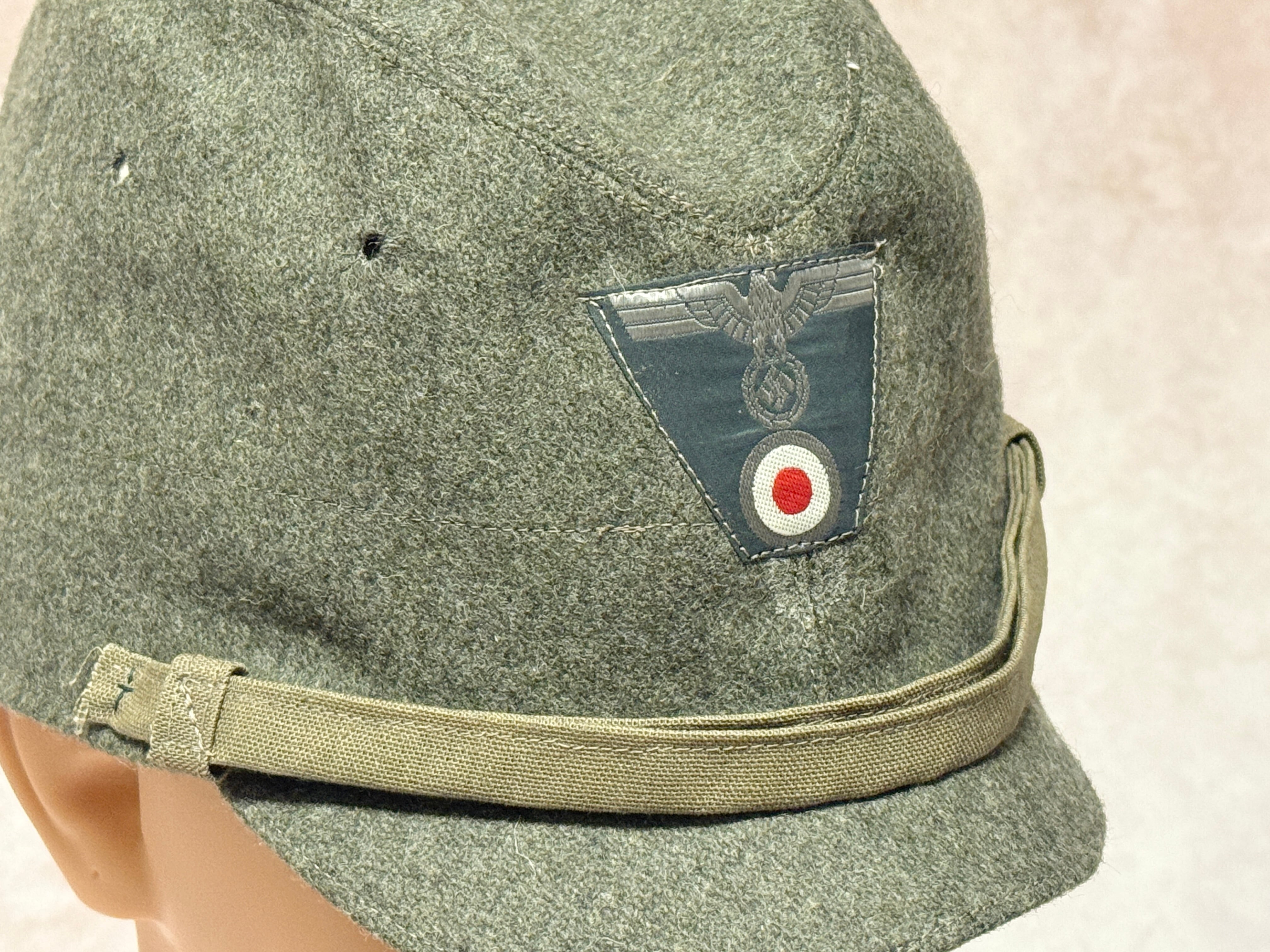 日本陸軍型ドイツ軍ウール略帽 陸軍徽章付き61cm(I) | アイヘンバウム