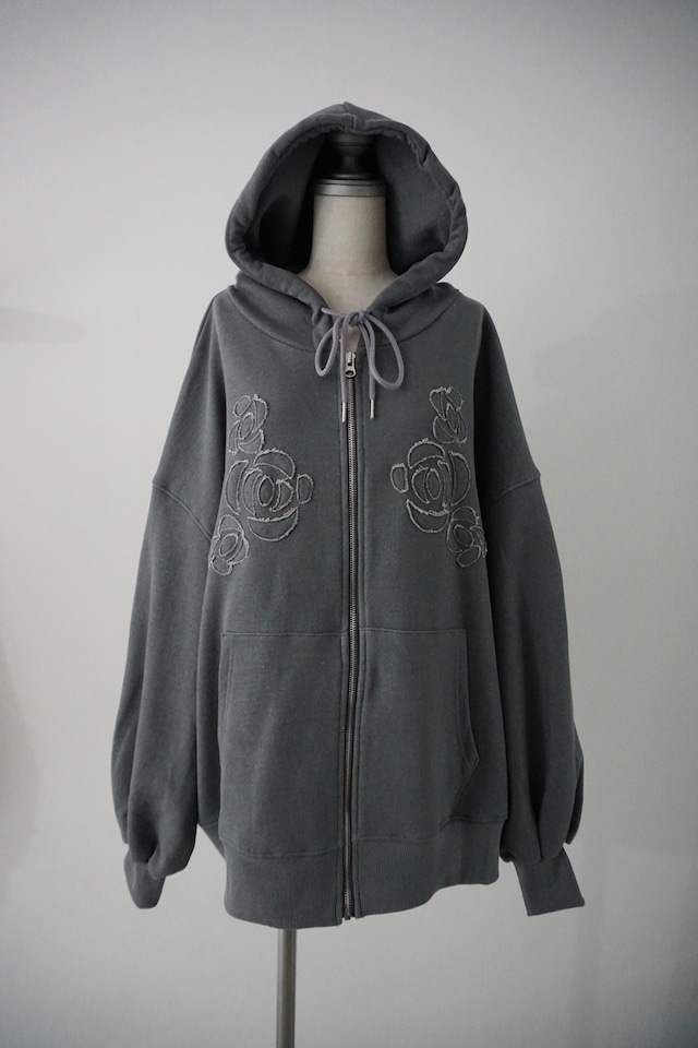 ROSE ZIP HOODIE   (GRAY) 2501-85-907