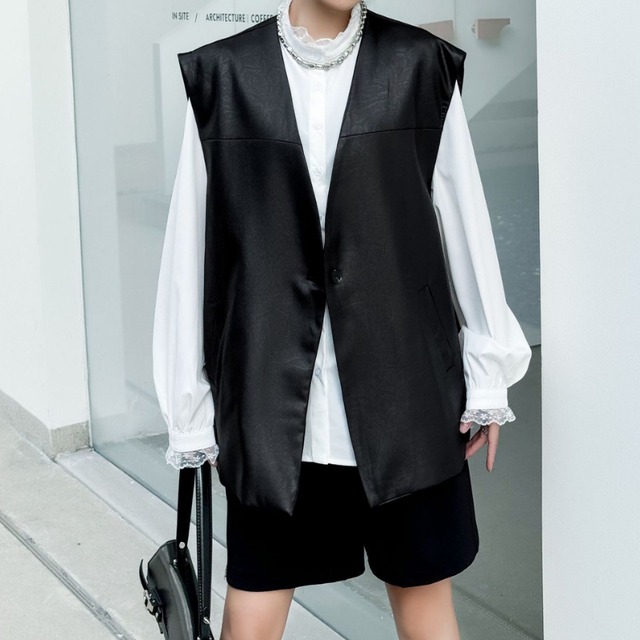 レイヤードスタイルベスト 2color JK0262