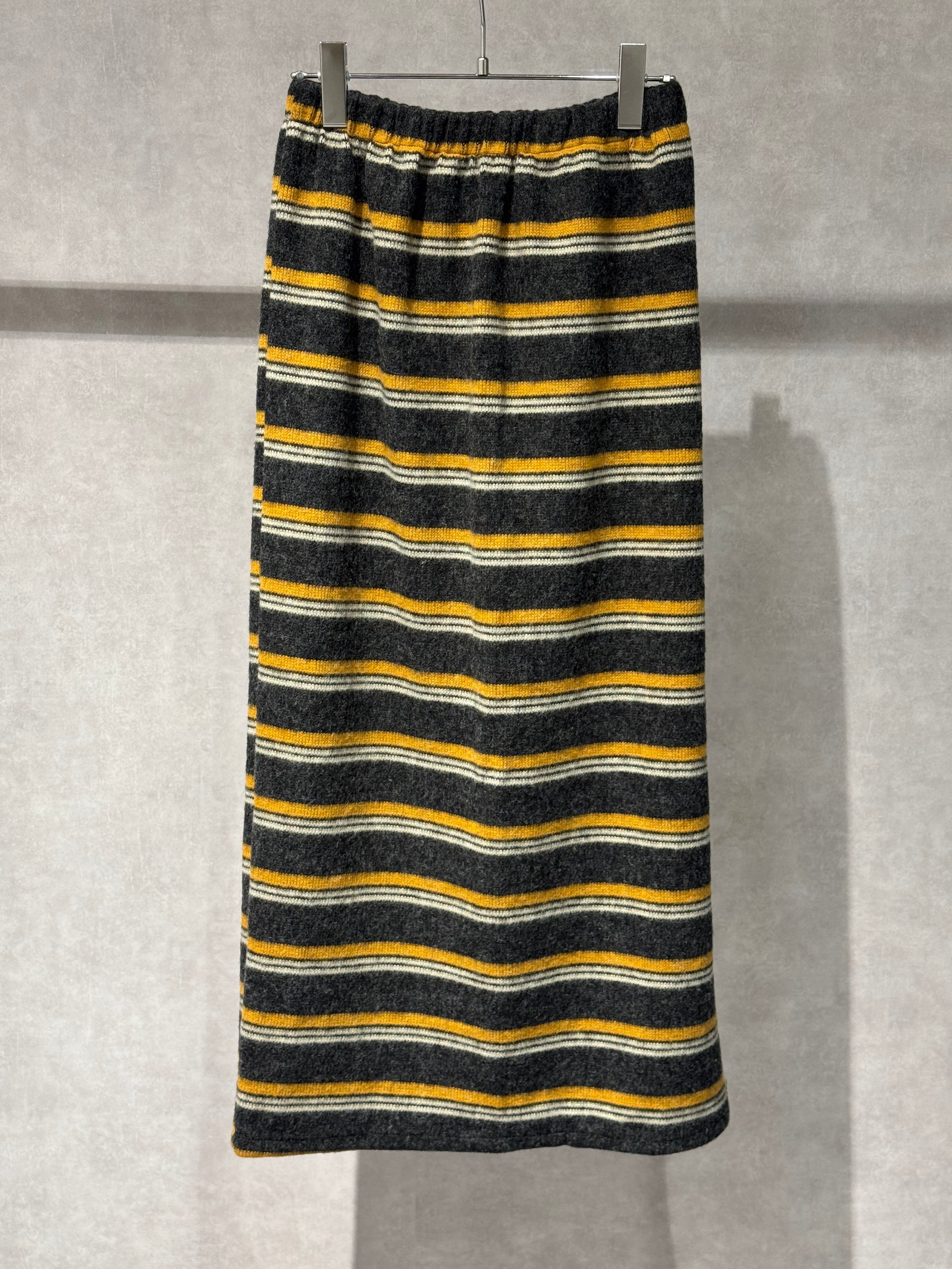 random border knit tight skirt