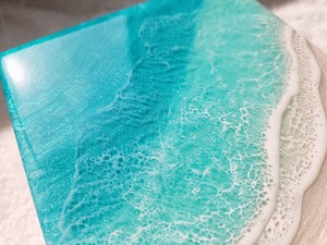 195.オーシャンレジンアート 正方形パネル