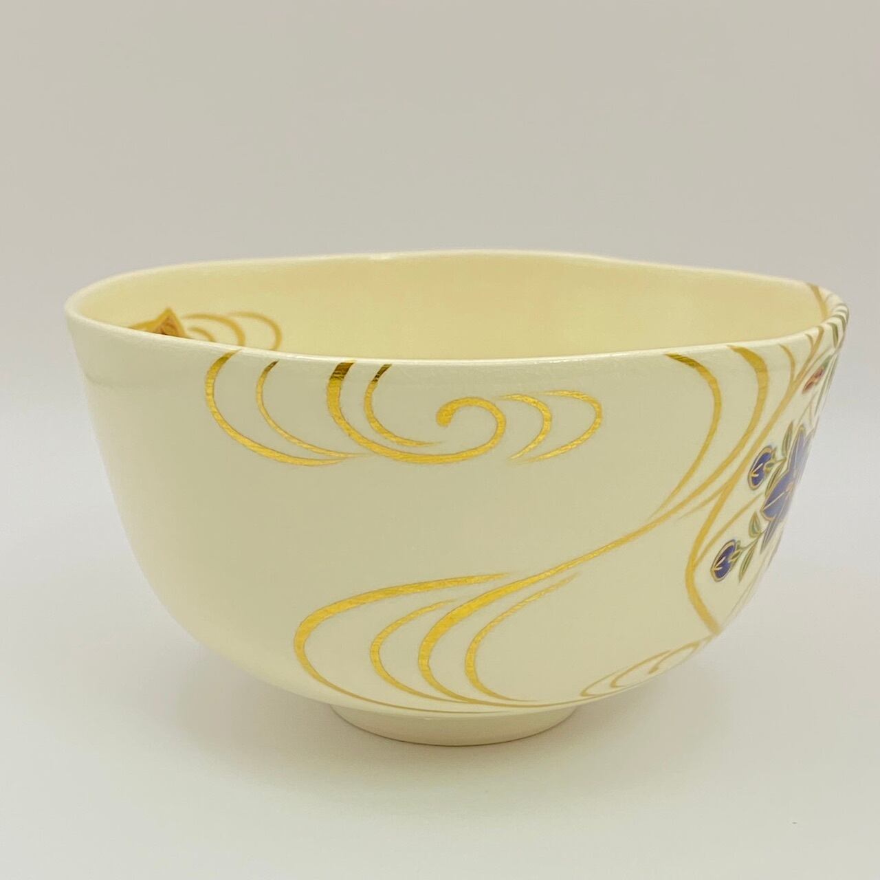 茶道具　団扇茶碗 新品】茶碗 色絵 団扇 福本未来 共箱入 | 錦玉堂オンラインショップ