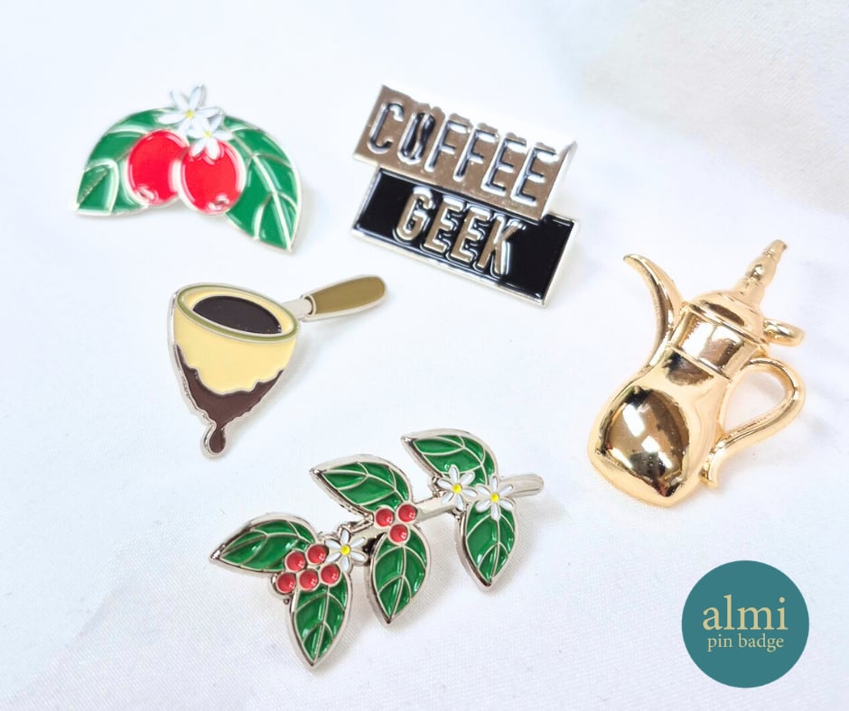 コーヒーチェリーピンバッジ [P177] | almi pin badge