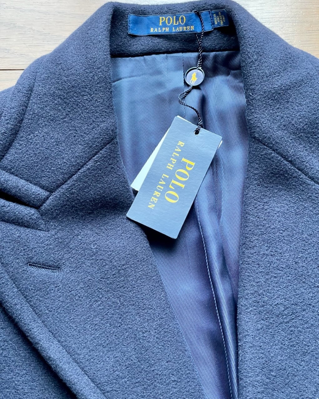 新品 Polo Ralph Lauren ネイビー ポロコート イタリー製 サイズ 新品 Polo Ralph Lauren ネイビー ポロコート イタリー製 サイズ