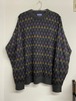 90sJantzen Whole Pattern Acrylic Knit Sweater/L