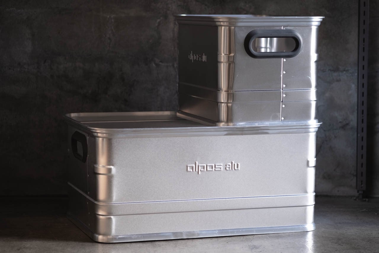 ALPOS EURO_ALUMI CONTAINER OPEN TOP - M | KUHONJI GENERAL STORE