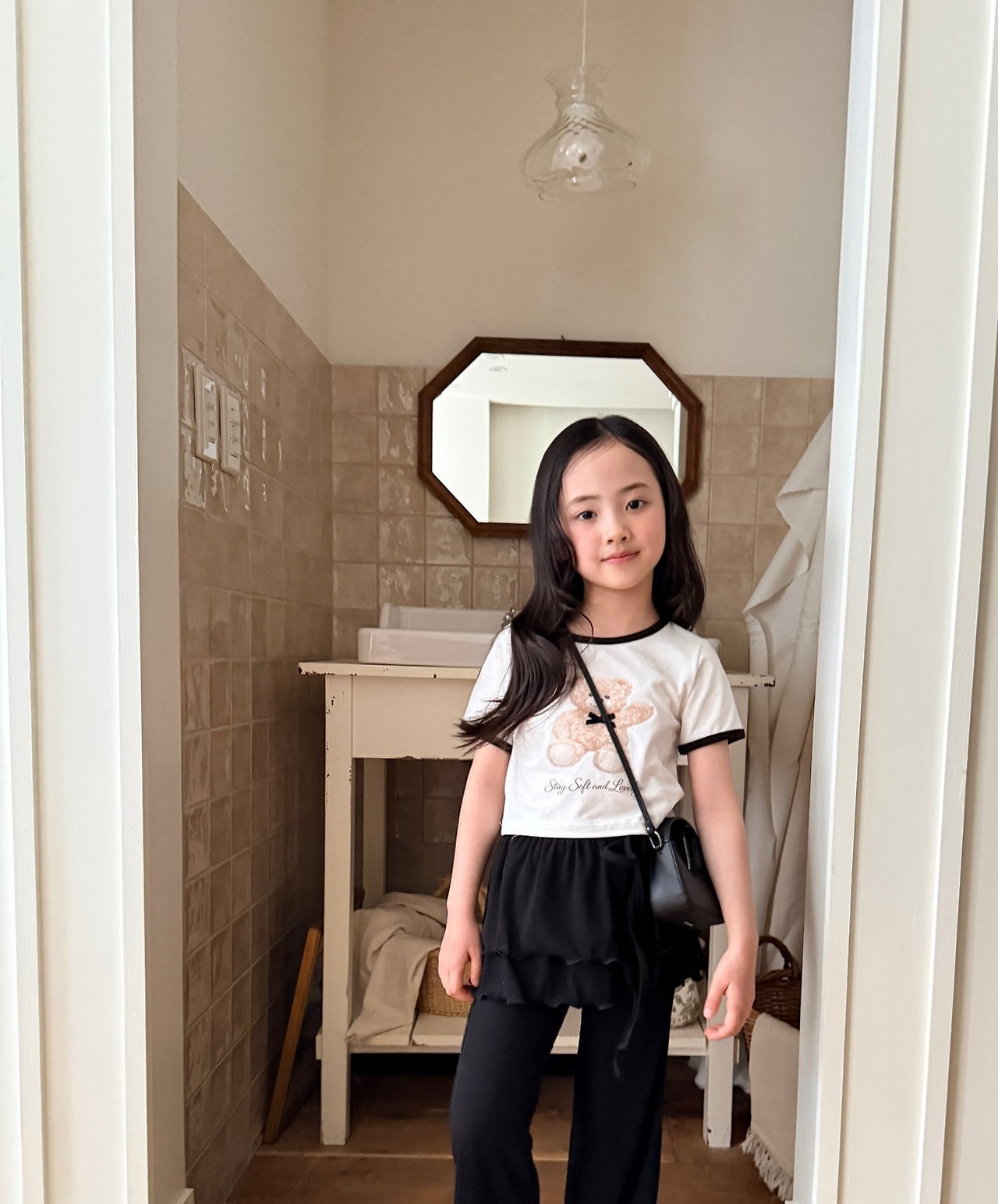 [COMMA] Teddy Color Block Tee (140/150) / [콤마] 테디배색티 (140/150)