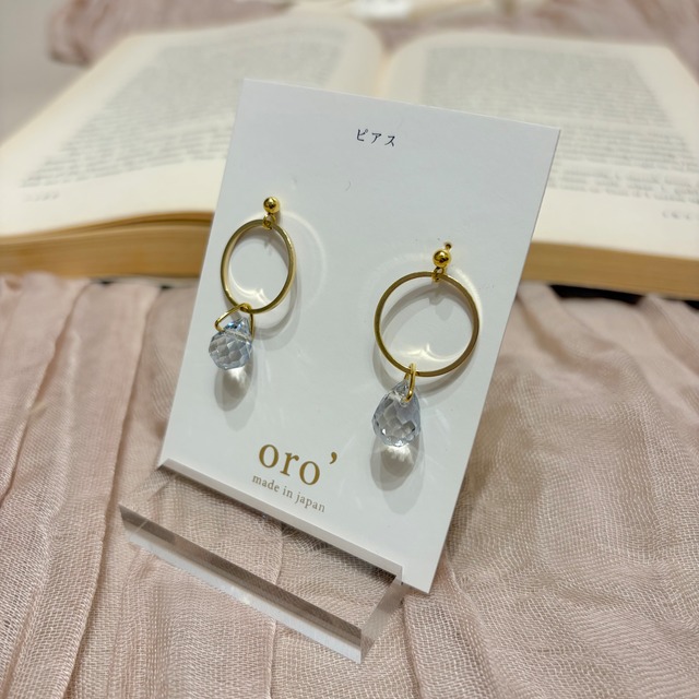 カットドロップフープ ピアス(A25-19)①