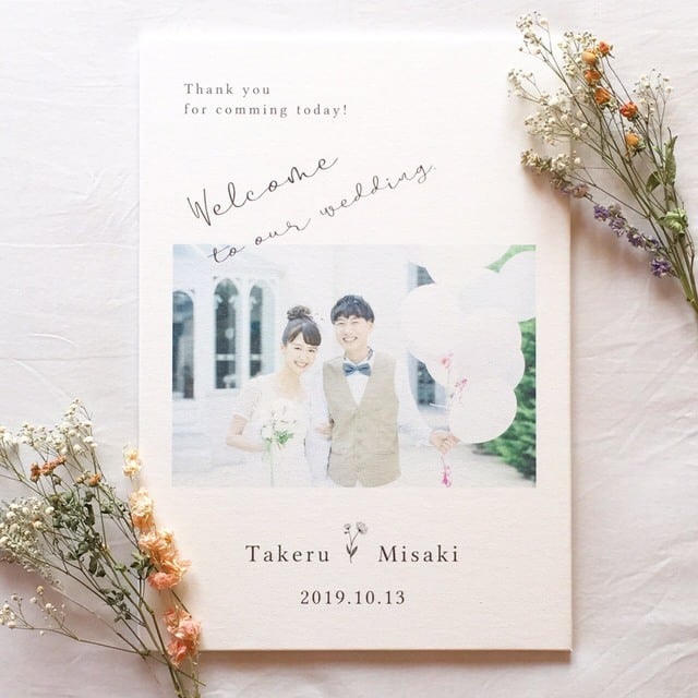 写真入りウェルカムボード A3 ( 297x420mm) | moriworks