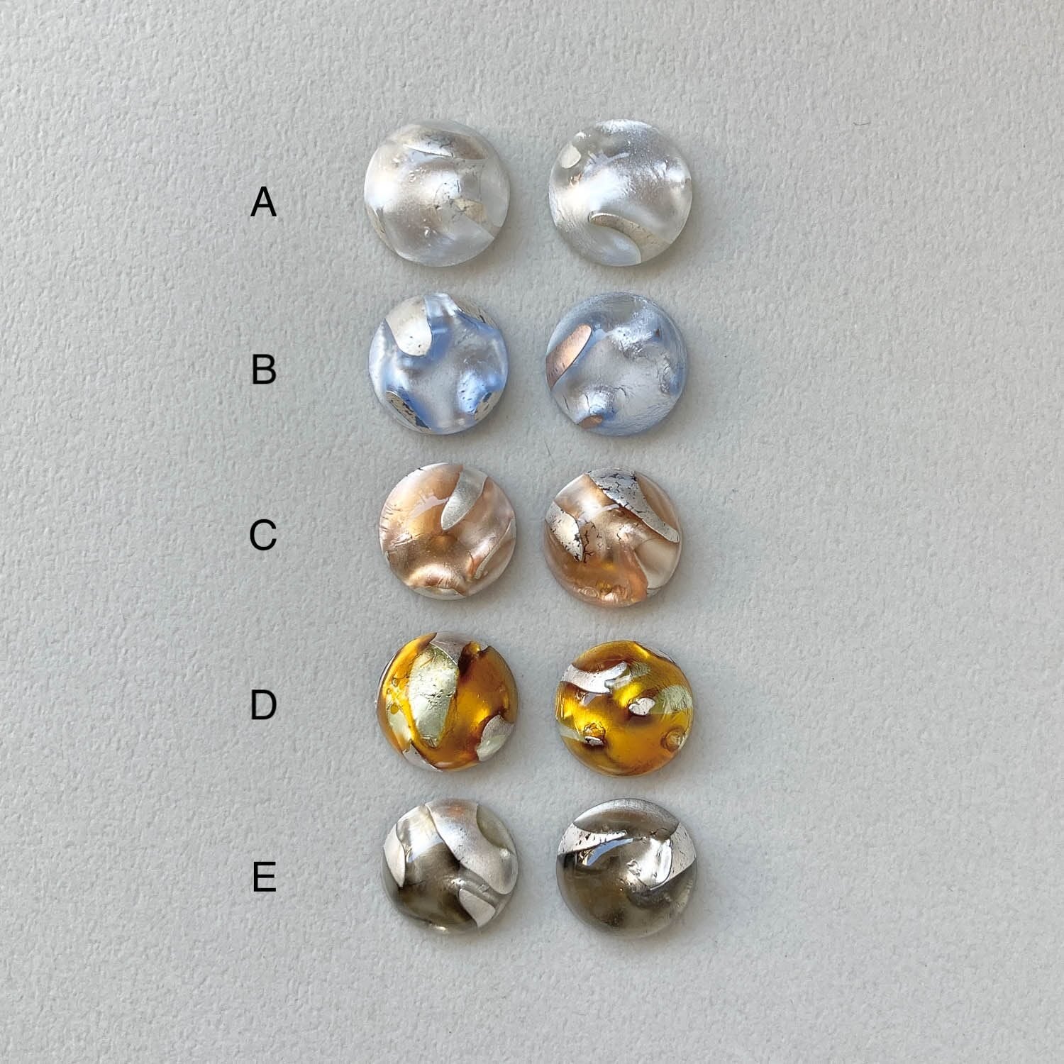 再入荷〉銀箔入りラウンドチェコガラスカボション | Dua-アクセサリー