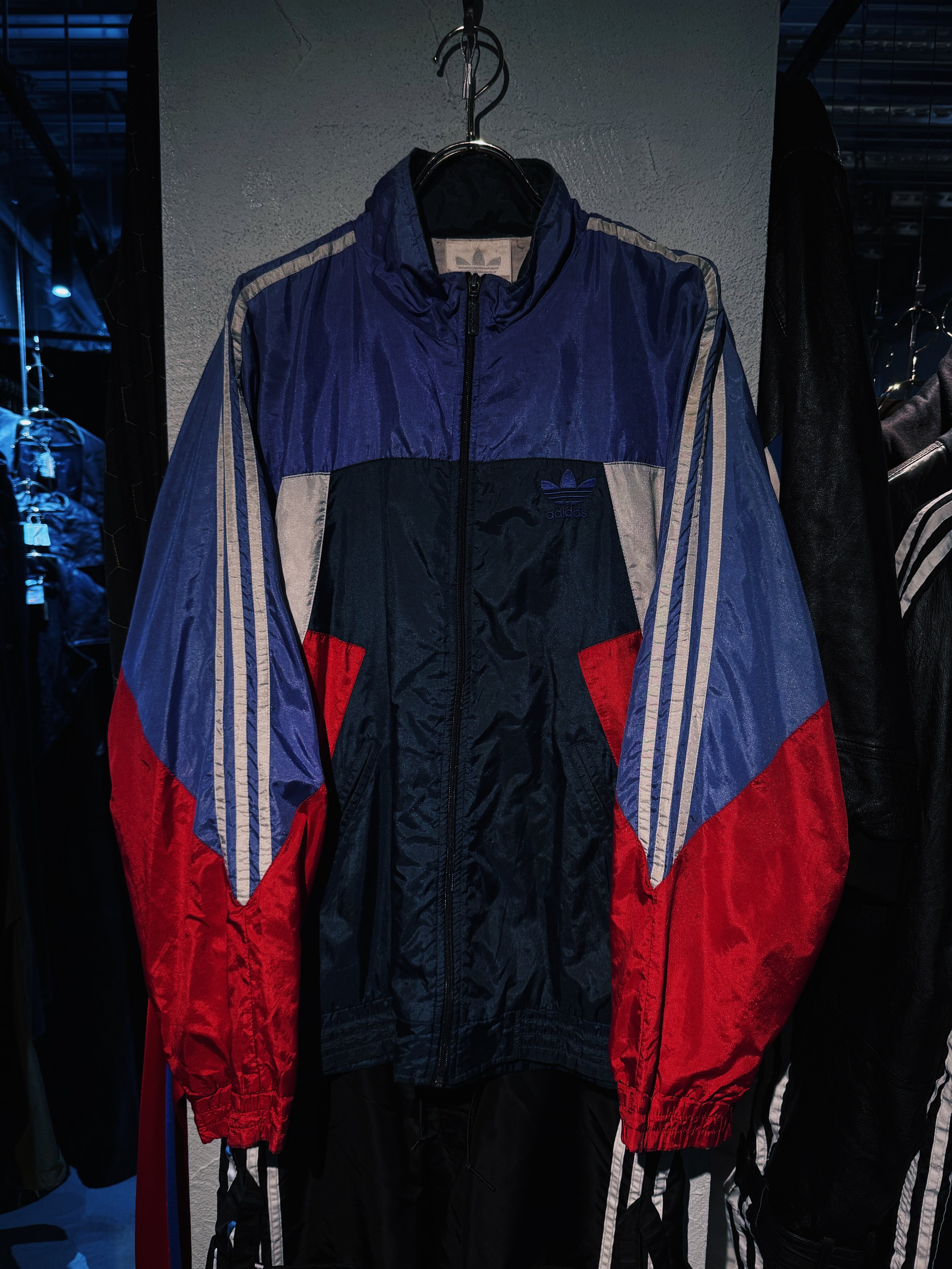 【D4C】80's"ADIDAS"EURO VINTAGE switching color nylon track jacket