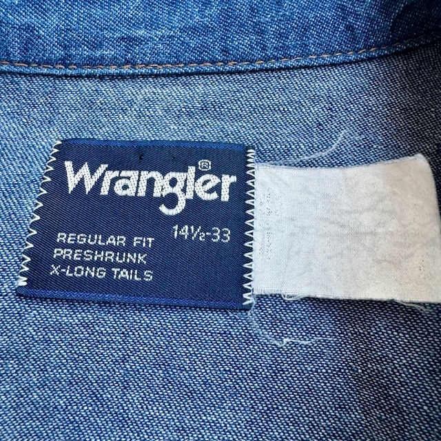 Wrangler ウエスタンシャツ 27MW 80s コットン ヴィンテージ古着 画像7