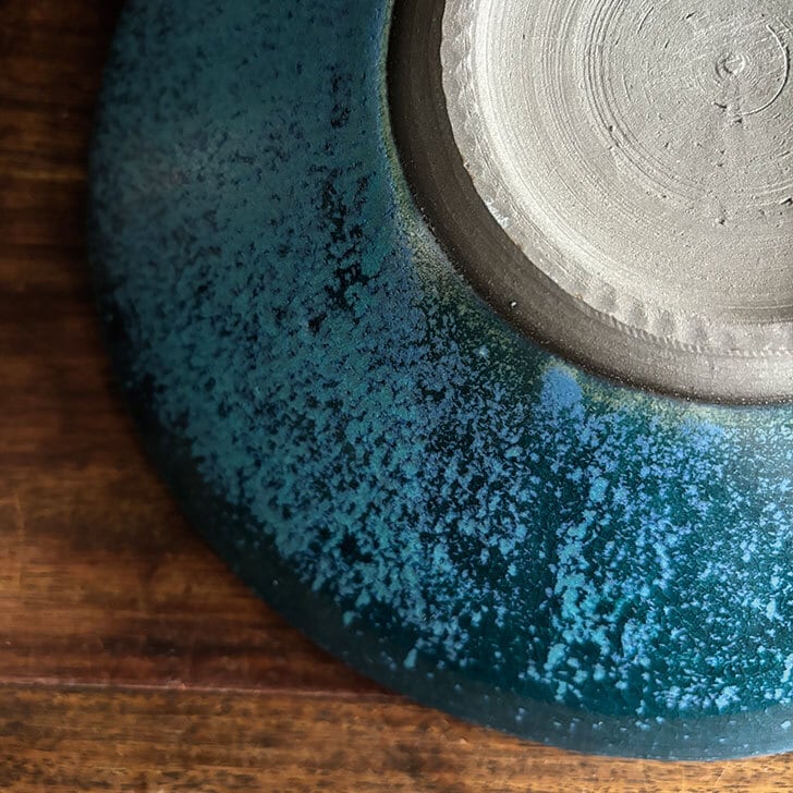 碧シリーズ　碧 青 あお 24cm 和食器 煮物 大鉢 鉢 ボウル おしゃれ   ターコイズブルー  ブルー モダン 広め 麺鉢 ラーメン鉢 サラダボウル  育てる器 食器 陶器 器 「 碧のうつわ ボウル  b-2」　