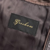 本革 Gresham グレシャム 羊革 シワ加工 レザージャケット LL/ダークブラウン メンズ