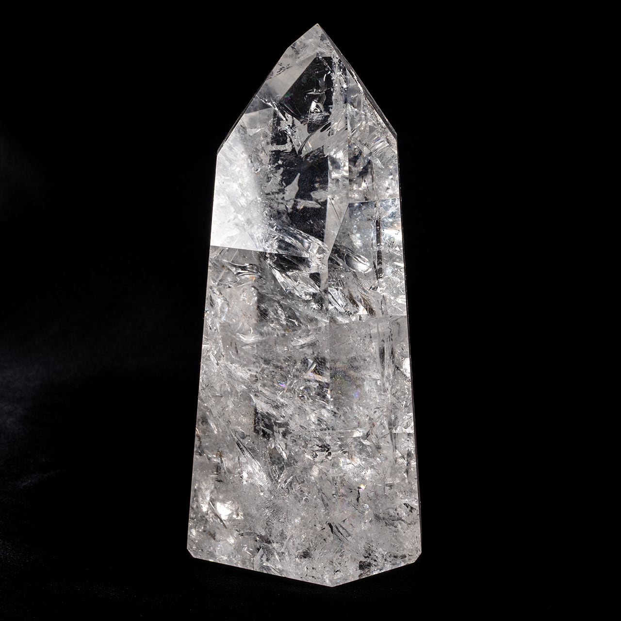 レムリアンシード 水晶 ポイント レムリアン水晶 虹入り 高さ150mm