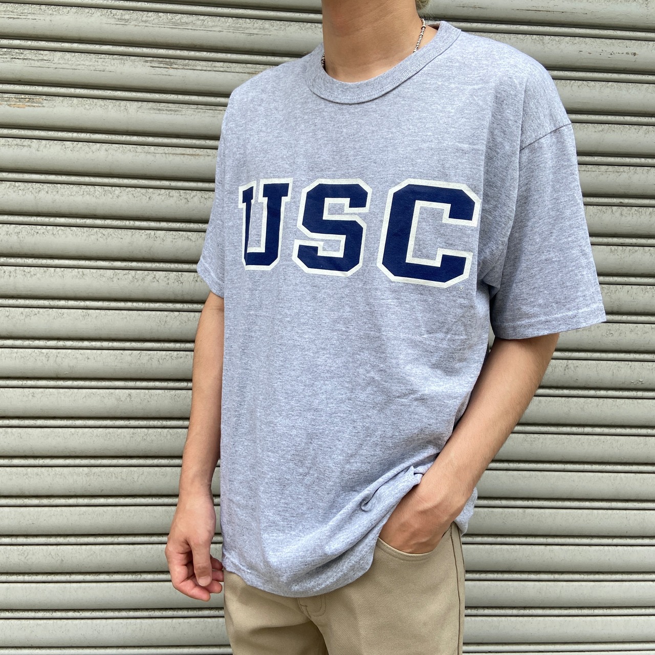 90s RUSSELL ラッセルアスレチック USC カレッジTシャツ M