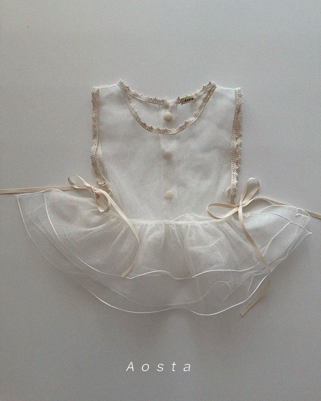 【予約/送料無料】Aosta/Lace Simple Vest