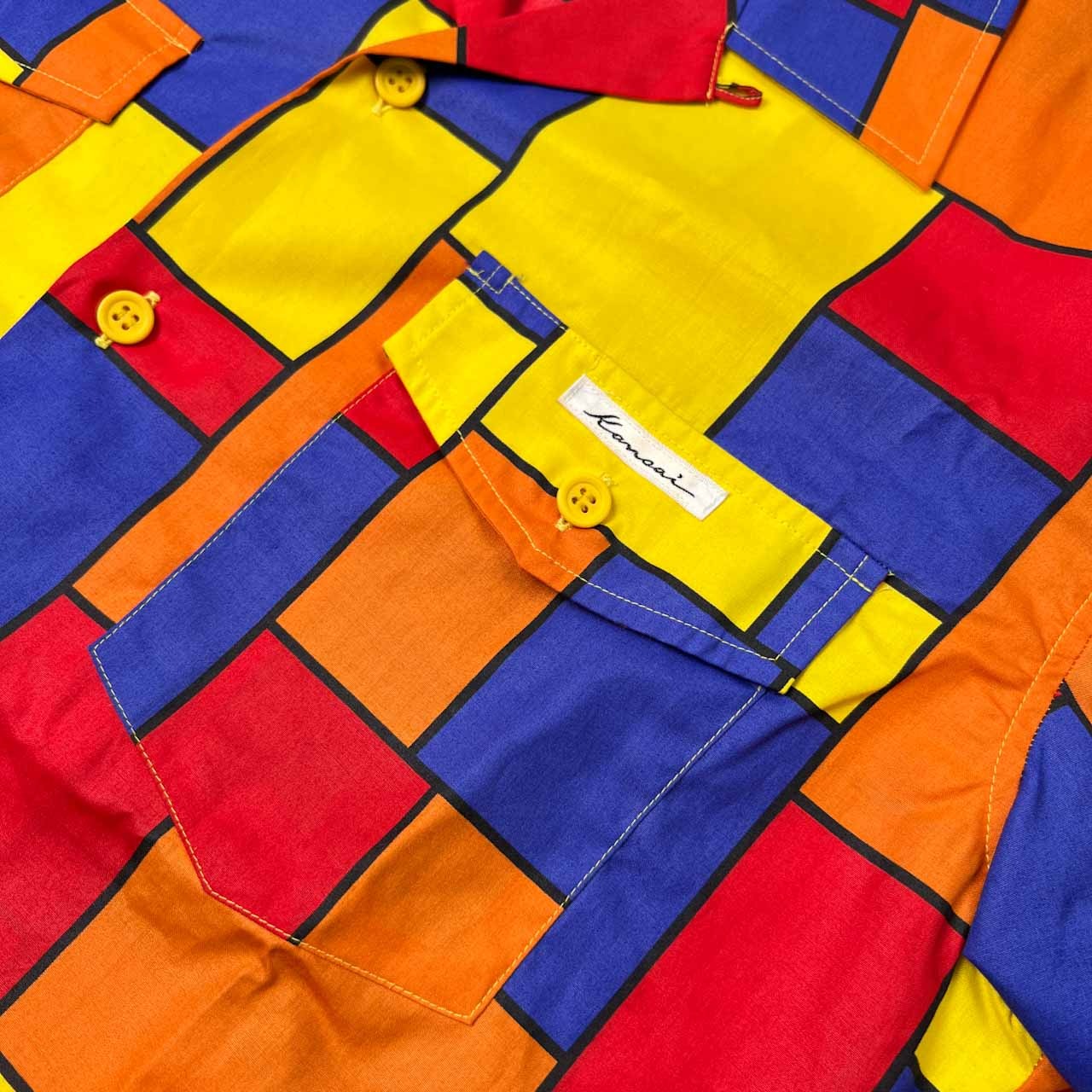 kansai カンサイ マルチ デザイン 総柄 オープンカラー 半袖シャツ サイズ M /KANSAI YAMAMOTO カンサイヤマモト/山本寛斎