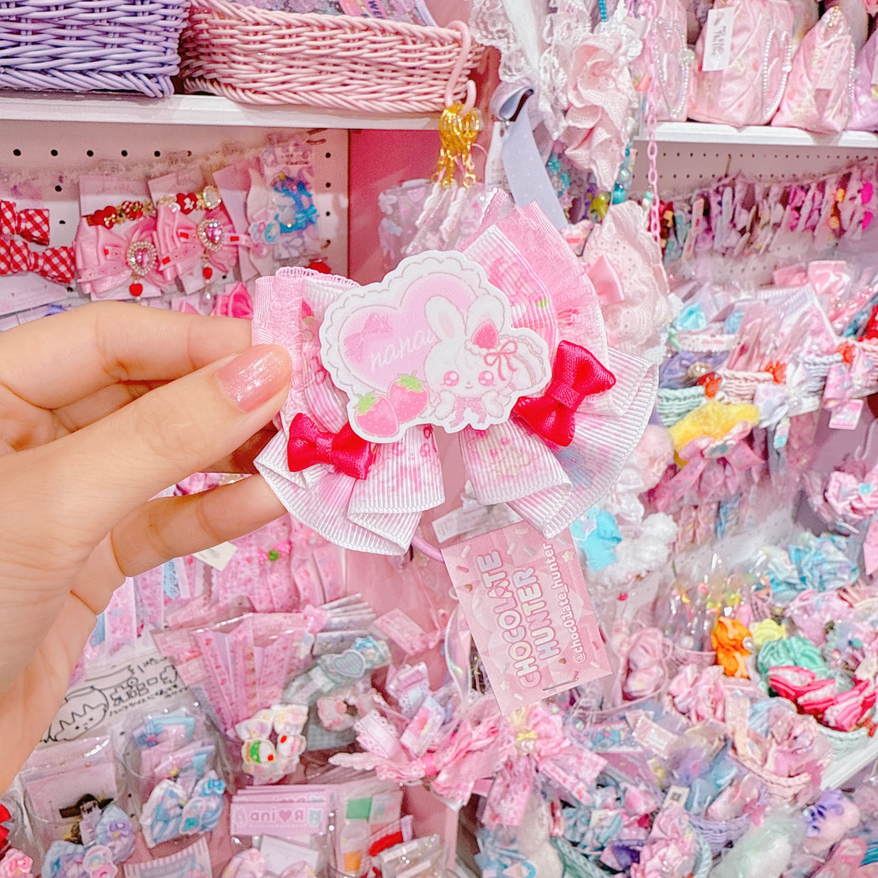 【R38】52-25ピアチェーレリボンヘアゴム