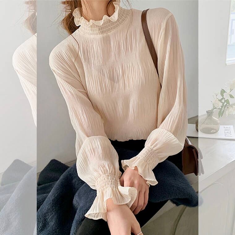 送料無料 スタンドカラー レースシャツ インナーレース シャーリングシャツ シースルーシャツk331 Kacch カッチ