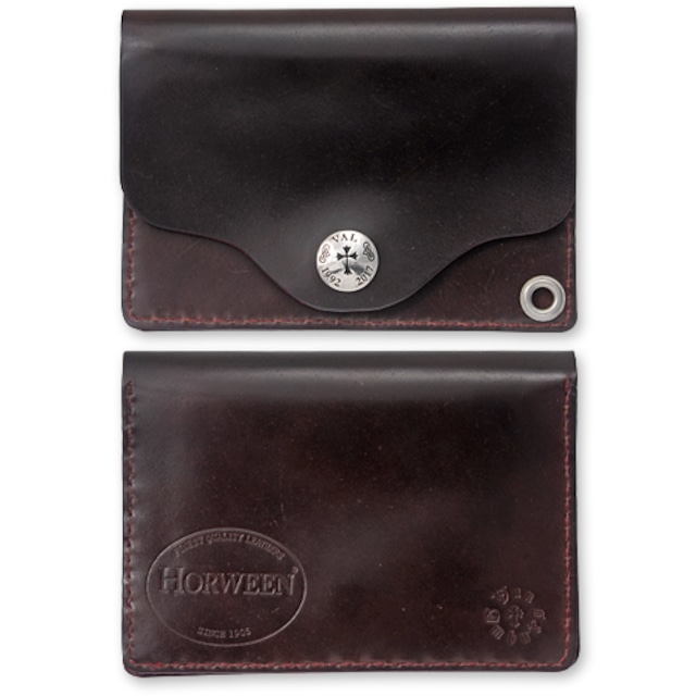 【VAN AMBURG LEATHERS　ヴァンアンバーグレザーズ　Wallet　ウォレット　財布】ショートトラッカーウォレット/シェルコードバン/25thスムースVAL w/クロススナップ/グロメット【送料無料】