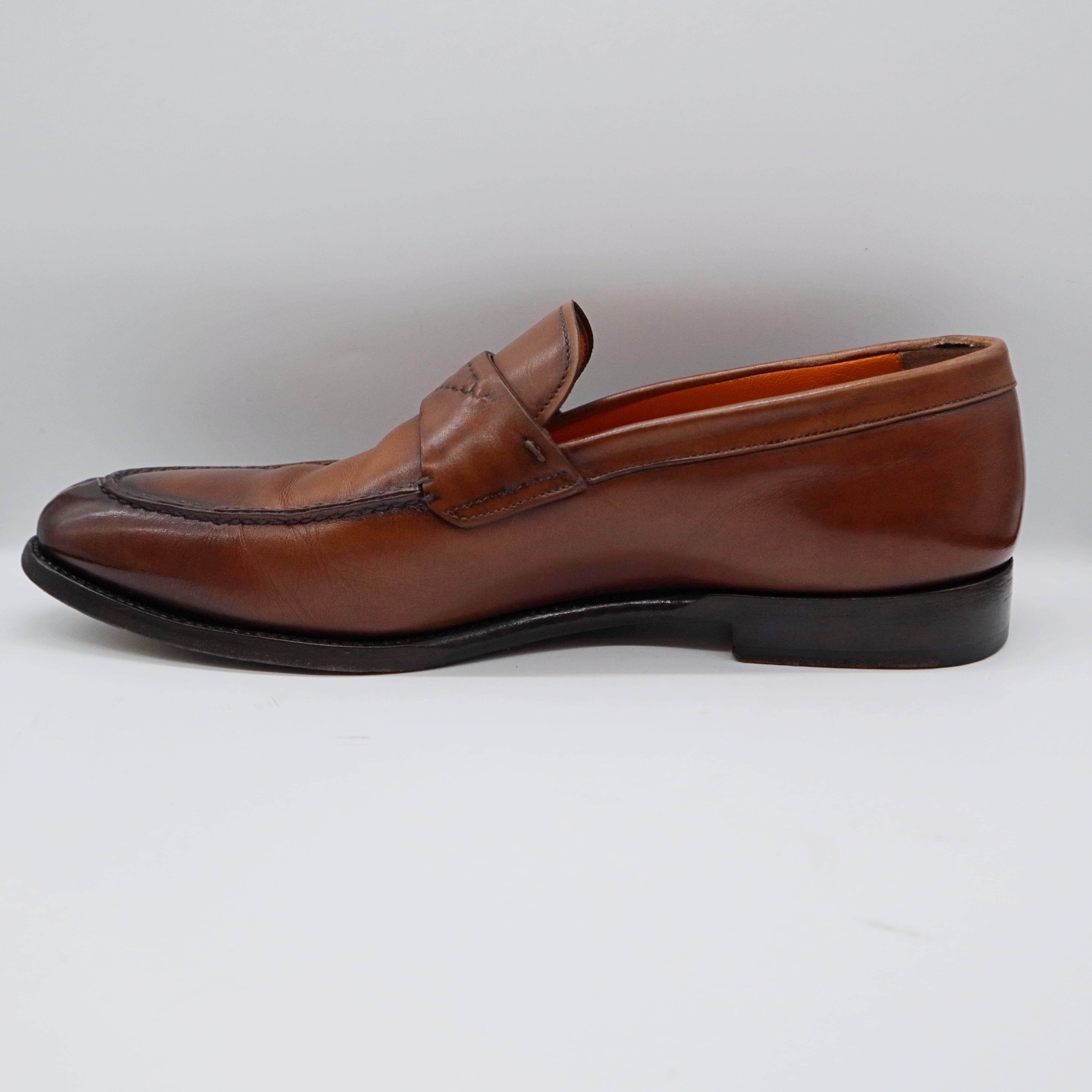 サントーニ / Santoni / ローファー / スキンステッチ / 中古 / 革靴