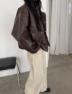 【新作5%OFF・3日間】Carbon Soft-Leather Jacket_2colors