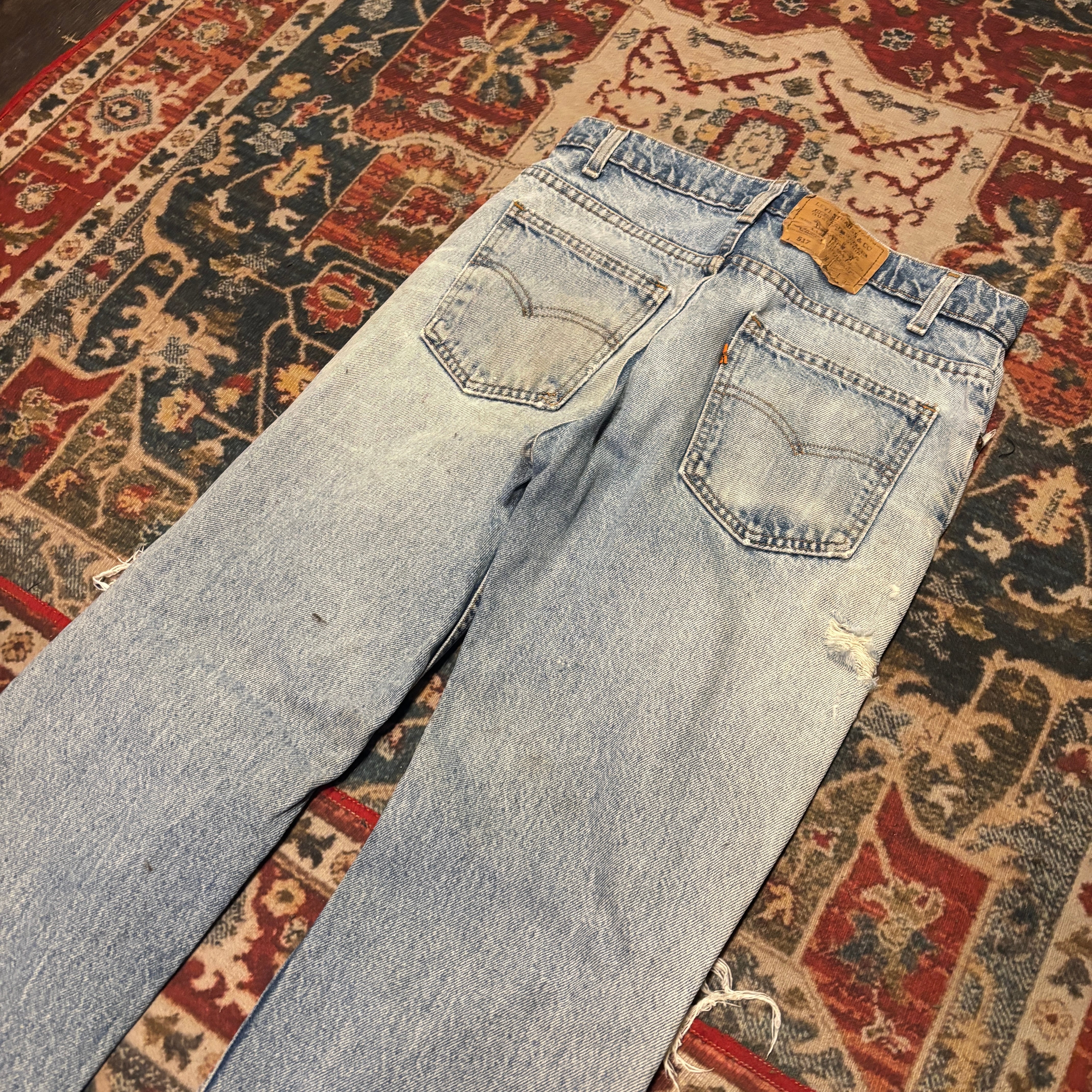 80s USA製 Levi's 517 デニムパンツ ブーツカット W32 L32 W78cm