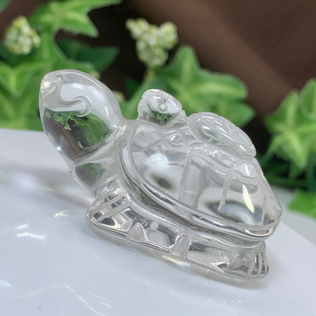 6.透明度高☆親子亀水晶☆