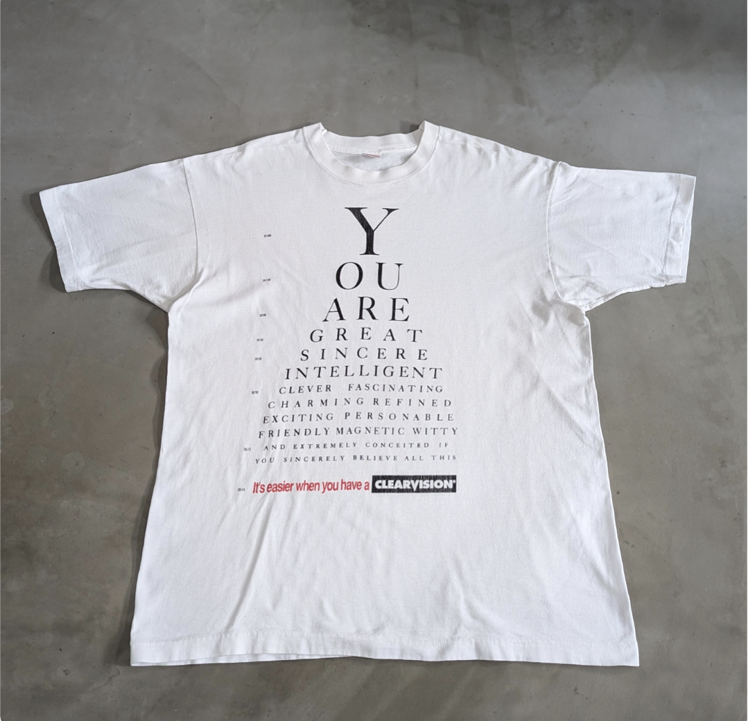 90s It's easier when you have a CLEAはすRVISION print tee 小岩店