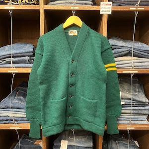 1960s PRINCETON WOOL CARDIGAN GREEN