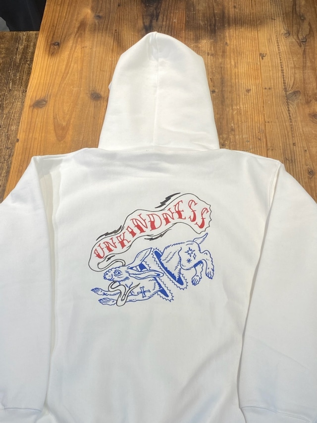 2023　「UNKINDNESS RABIT　Hoodie」　【白】　