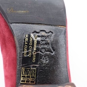 フラメンコ 衣装 サイズ4 1/2 Menkes 靴 レディース レッド系 赤 真っ赤 ヒール 釘有り メンケス スウェード ダンス 練習 舞台 発表会 イベント レディースシューズ フラメンコシューズ ダンスシューズ 赤色シューズ フラメンコ衣装