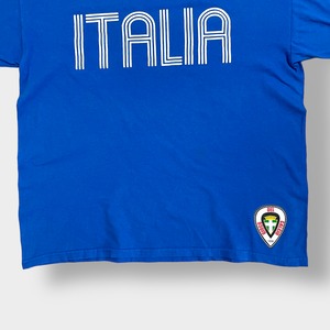 【SIMPLY FOR SPORTS】ITALIA イタリア代表 サッカー ロゴ プリント Tシャツ 国旗 L メキシコ製 半袖 夏物 us古着