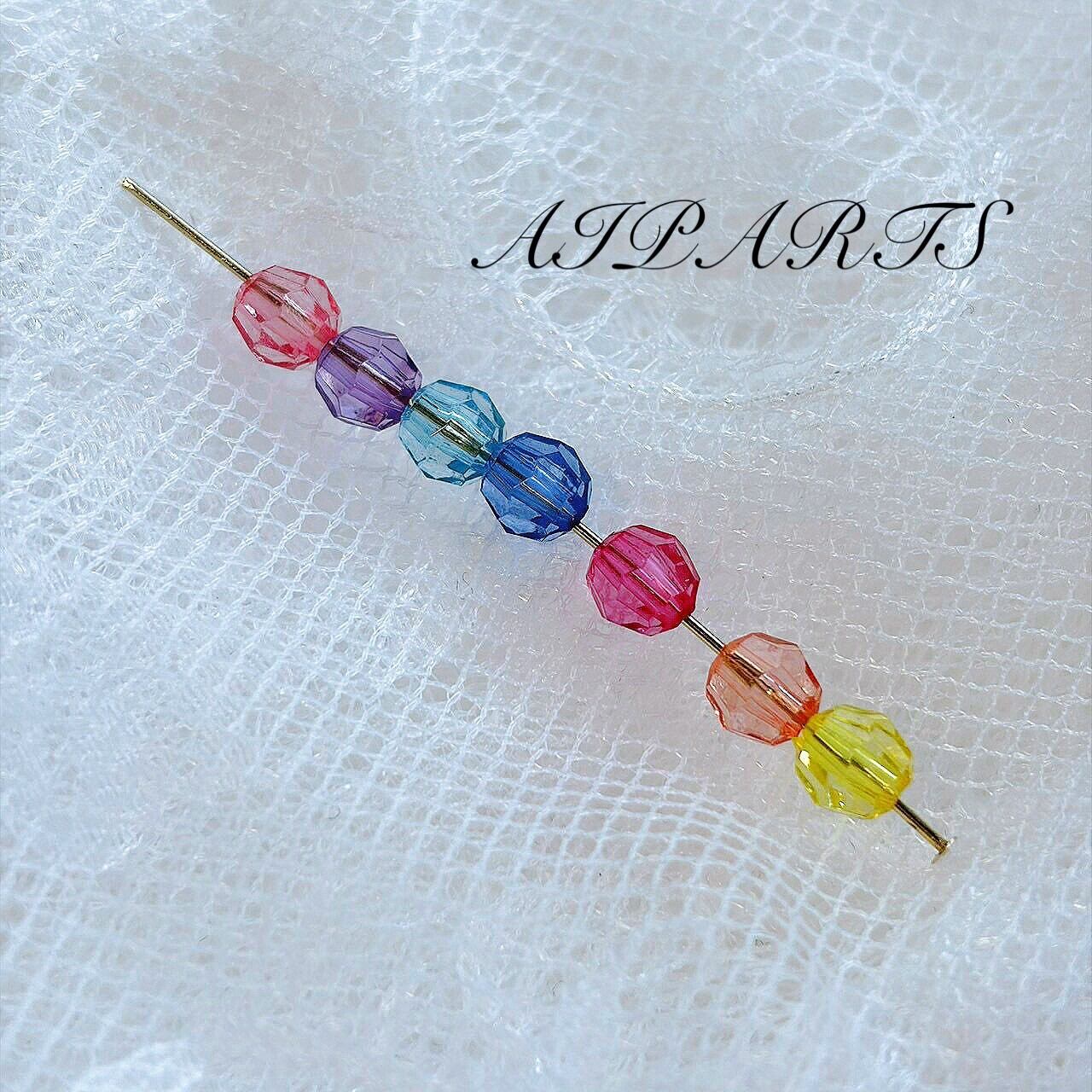アクリルビーズ 6mm 多面カット 多角 ハンドメイド資材 ハンドメイド アクリルビーズ 6mm 多面カット 多角 ハンドメイド資材 ハンドメイド