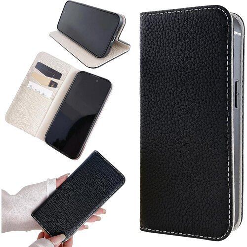 iPhone 15 Pro ケース 手帳型 本革 レザー iPhone 15 Pro カバー バイカラー 組合せ 上品 人気 ブランドお洒落 カードスロット アジャスタブルスタンド スタンド機能 内蔵マグネット開閉式 おしゃれ アイフォン15 Pro ケース 便利 財布型 耐衝撃性 携帯カバー ブラック×アイボリー 2180