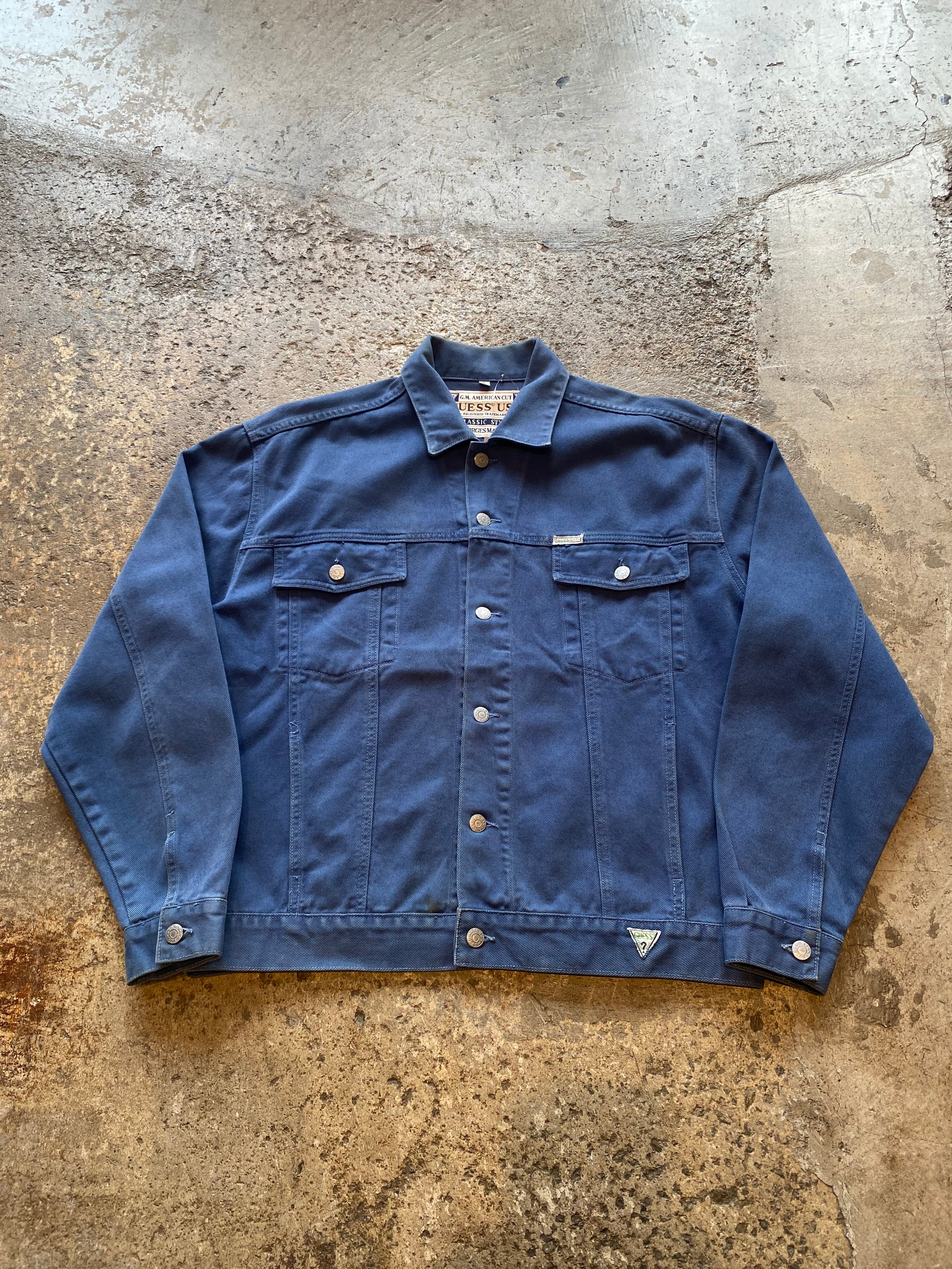 90年代 OLD GAP オールドギャップ レザー襟 デニムジャケット メンズM