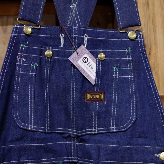 Non Wash 1940-50s BIG SMITH Denim Over-Alls Low Back Style / ニア デッドストック 大戦期  オーバーオール | 古着屋 仙台 biscco【古着 & Vintage 通販】 powered by BASE