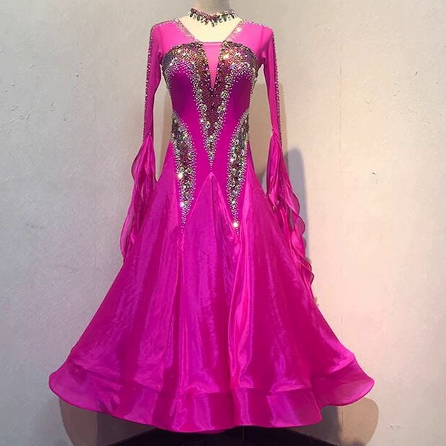 【セミオーダー】 社交ダンス 競技衣装 グラデーション スイングドレス ds0670