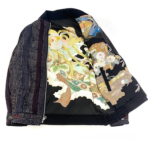 【bomber52】Msize 再構築リバーシブル着物ボンバー  KIMONO reversible BOMBER JACKET