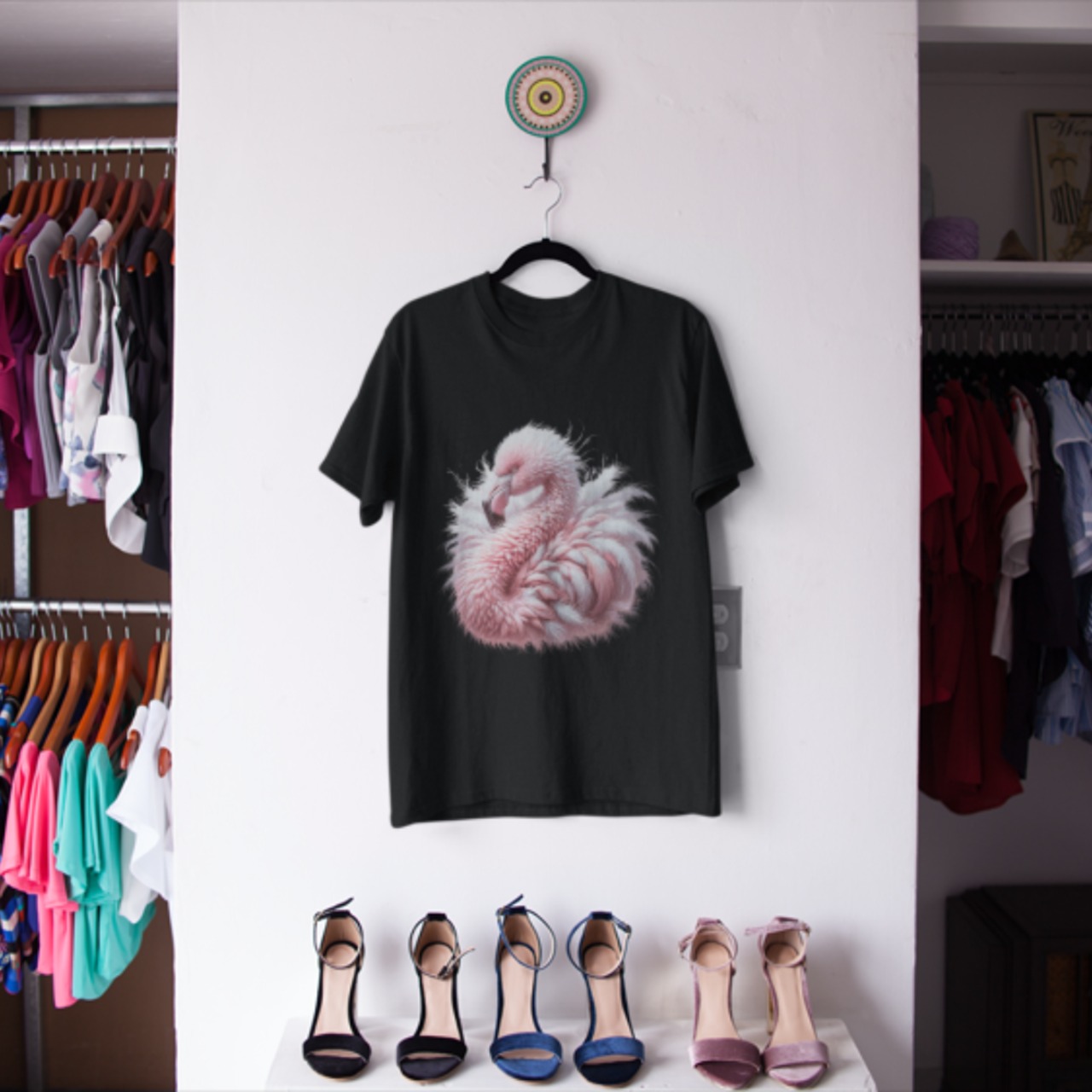 T-shirt -フラミンゴREAL 4122