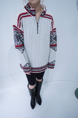 nordic half zip knit