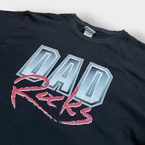 【DAD ROCKS】ロゴ プリント Tシャツ XL 黒T 半袖 夏物 US古着