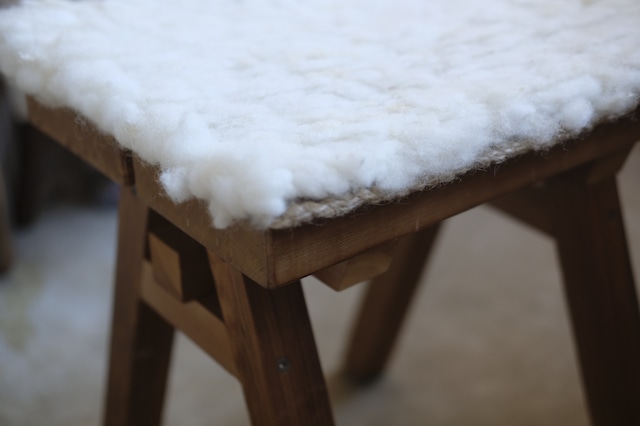 【受注制作】woolen stool pad for ISHINOMAKI Stool