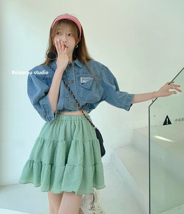 スタンダードルーズ薄手ジャケット サマーショートトップス レトロ ストリート 夏物 モンロー71346473209