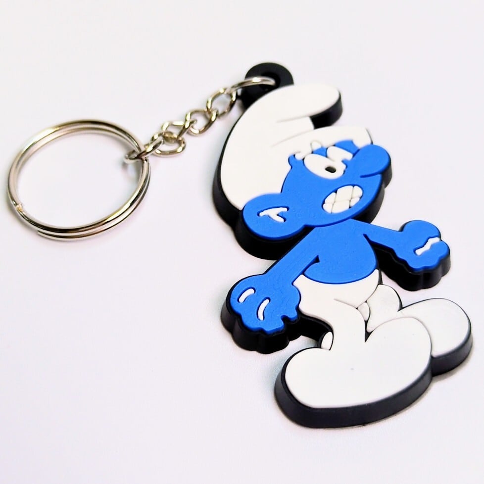 ☆ 送料無料！ ★ラバーキーホルダー★【 Smurf ( スマーフ ) 】 〚アメリカン雑貨 アメトイ〛
