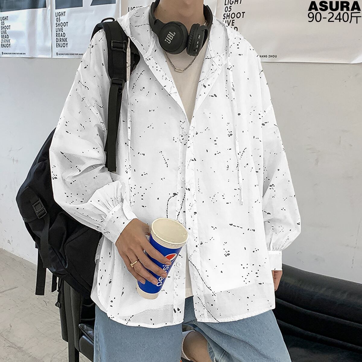 ジャケット ルーズフードスプリングサマーカジュアル 大きめサイズ 春物 夏物 ASURAプラスサイズメンズ92073869595